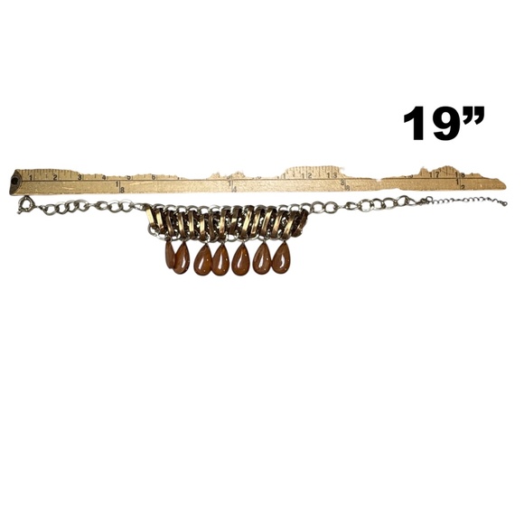 necklace chain leather vintage adjustable 16" to 19" - Picture 12 of 16